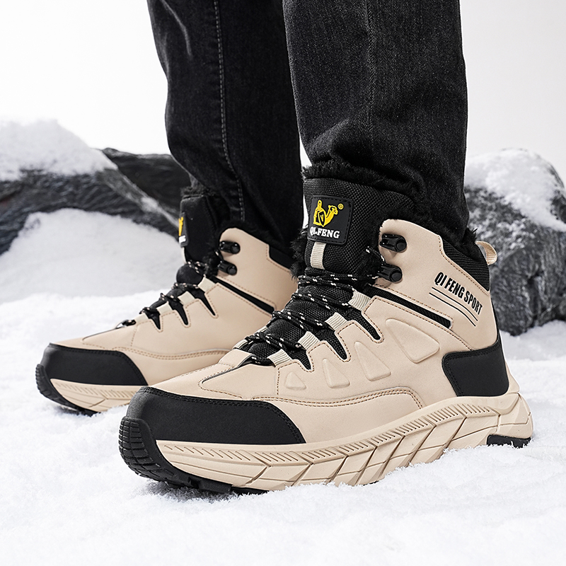 (🔥Limited-Time 70% OFF) Men's Warm Orthopedic Protective Hiking Boots - Safe and Comfortable Warm Work Boots - Waterproof, Slip-resistant, Impact-resistant, Puncture-resistant - Wide toe box, Arch Support, Ankle Support