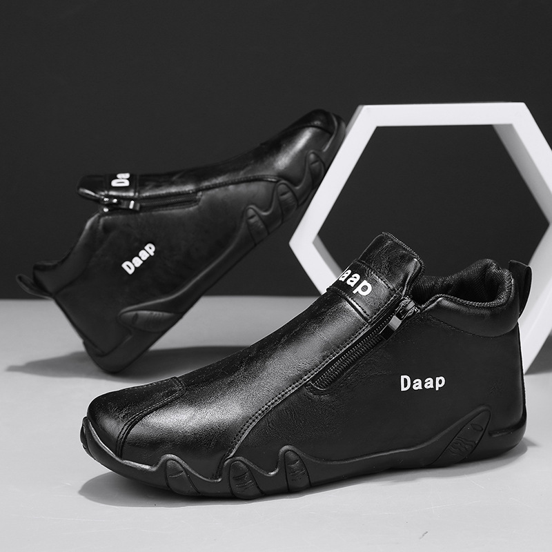 (⏰Limited Time Sale 70% OFF) Men's Handmade Orthopedic Wide Toe Arch Support Slip-On Hiking Shoes Lightweight Waterproof Non-Slip Slip-On Genuine Leather Shoes