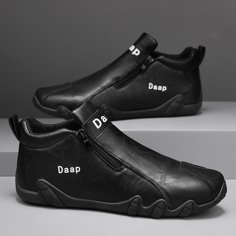 (⏰Limited Time Sale 70% OFF) Men's Handmade Orthopedic Wide Toe Arch Support Slip-On Hiking Shoes Lightweight Waterproof Non-Slip Slip-On Genuine Leather Shoes