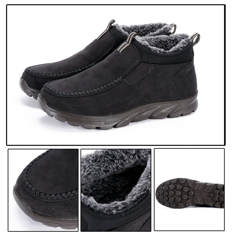 Men's Multi-layer Waterproof Merino Wool Lined Orthopedic Warm Shoes