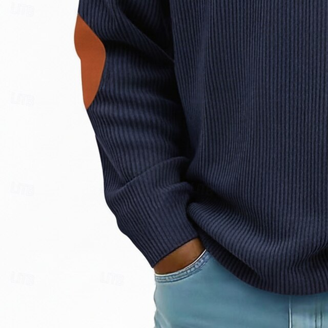 Men's Corduroy Shirt Tee Top Long Sleeve Shirt Oversized Loose Outdoor Street Tee for Men