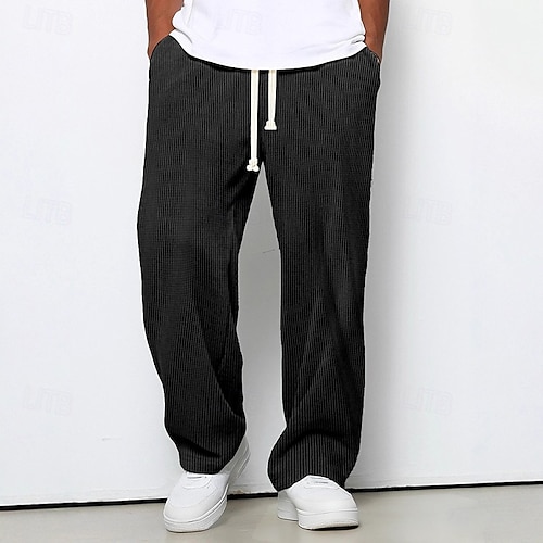 Men's Corduroy Shirt Tee Top Long Sleeve Shirt Oversized Loose Outdoor Street Tee for Men