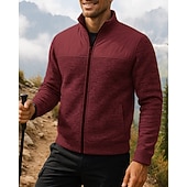 Men's Hiking Jacket Sport Jacket Outdoor Thermal Hiking Outfits Hiking Clothes Winter Autumn / Fall Top Camping / Hiking / Caving Running Patchwork Black Red Blue