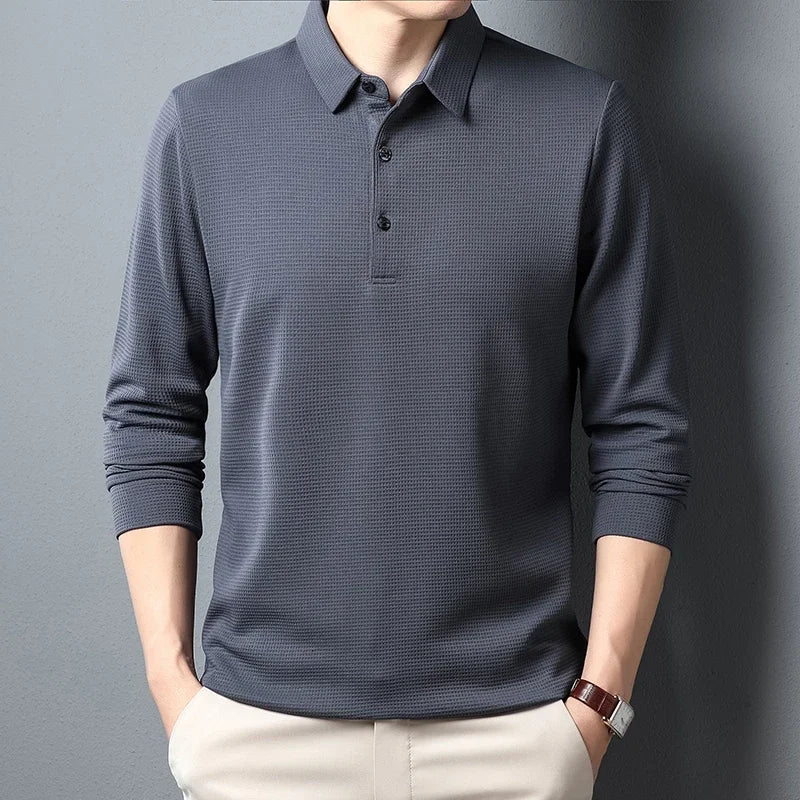 Men's Business Casual Long Sleeve Shirt