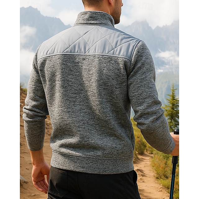 Men's Hiking Jacket Sport Jacket Outdoor Thermal Hiking Outfits Hiking Clothes Winter Autumn / Fall Top Camping / Hiking / Caving Running Patchwork Black Red Blue