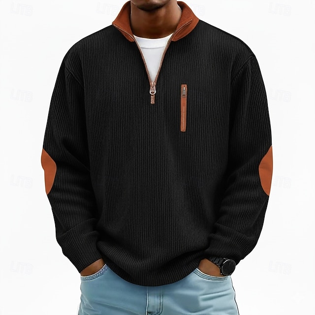 Men's Corduroy Shirt Tee Top Long Sleeve Shirt Oversized Loose Outdoor Street Tee for Men