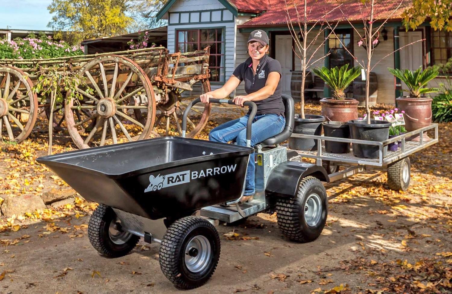 Rat Barrow Ride-on gemotoriseerde kruiwagen - Berijdbare kruiwagen met motor