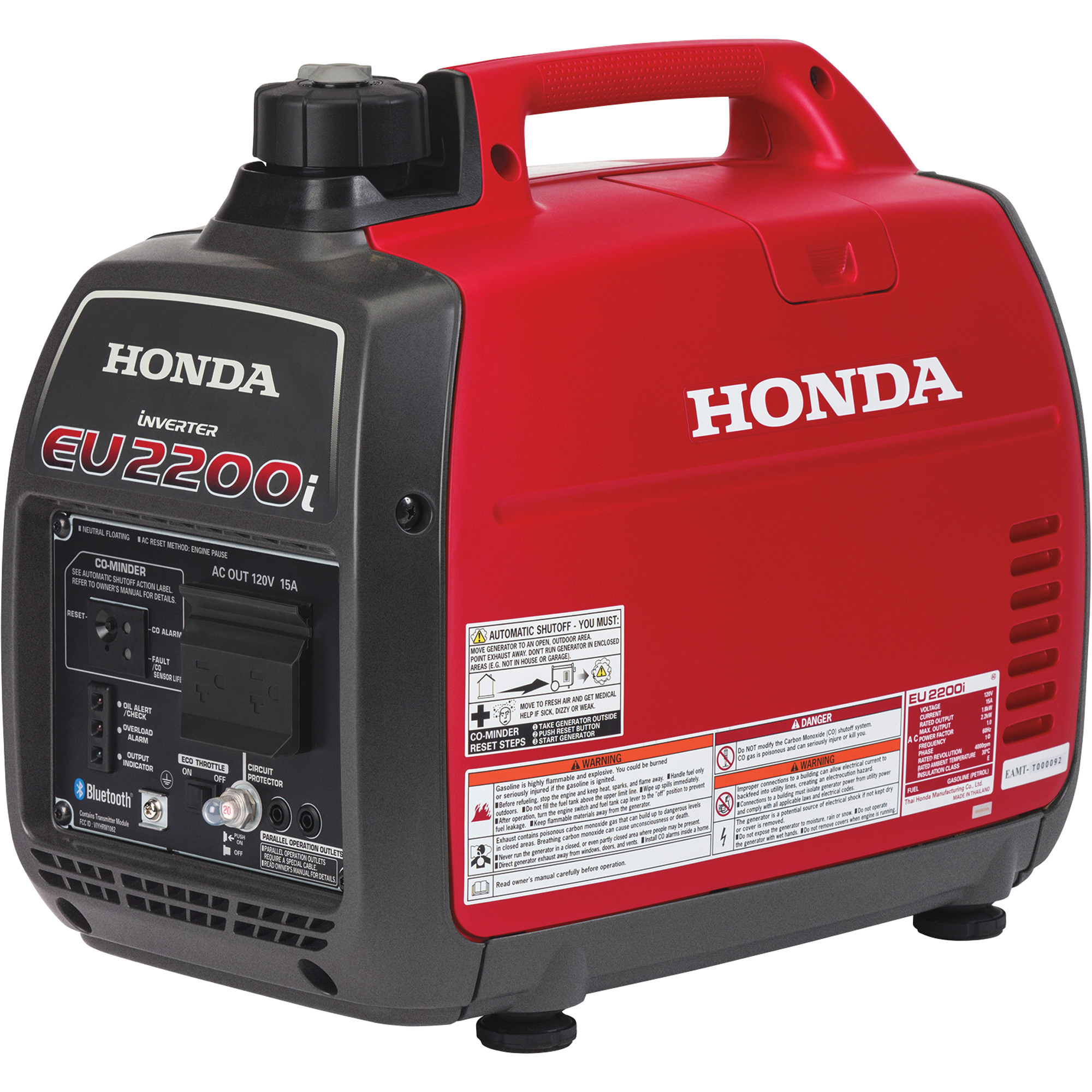Honda Inverter Generator, 2200 Surge Watts, 1800 Rated Watts, Model# EU2200ITAN