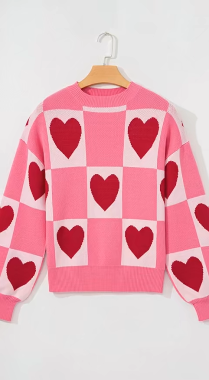 Classic Galentine's Day Party Heart Sweater
