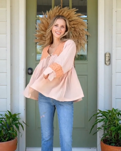 Sweet Color Block Blouses