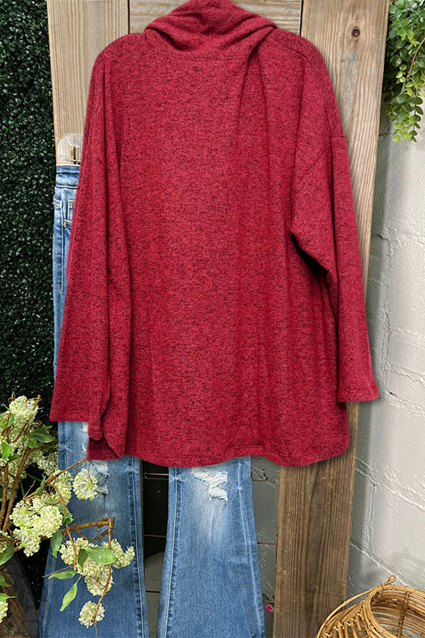 Casual Stacked Collar Loose Top