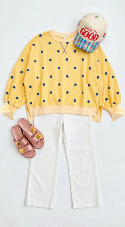 French Polka Dot Sweatshirt