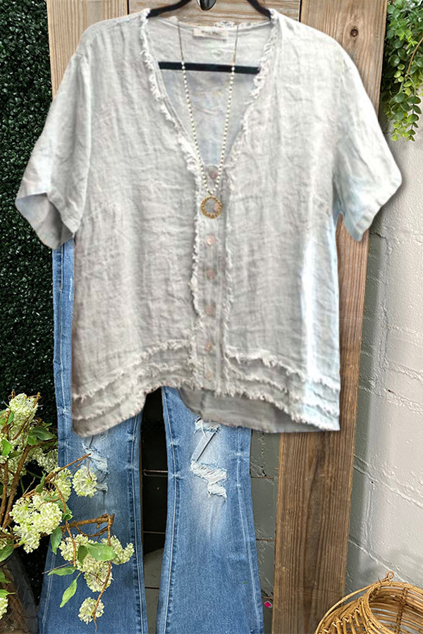 Women's top | Casual Brushed Patchwork Short-Sleeved Top |ladyboutiquebd