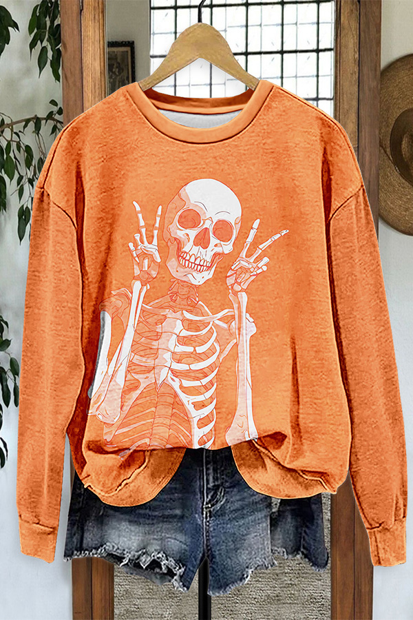 Halloween Cute Skull Sweatshirt