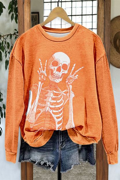 Halloween Cute Skull Sweatshirt