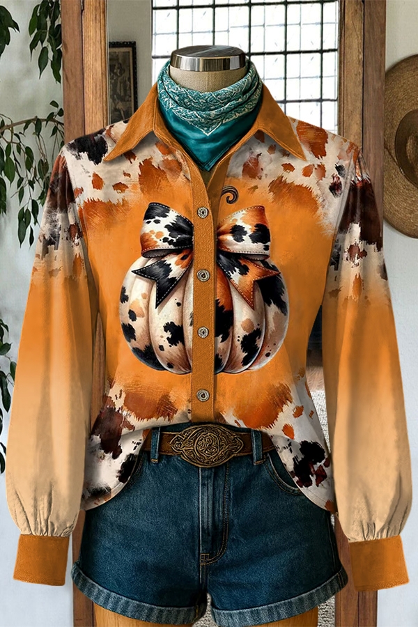 Halloween Sweet Bow Pumpkin Sweatshirt