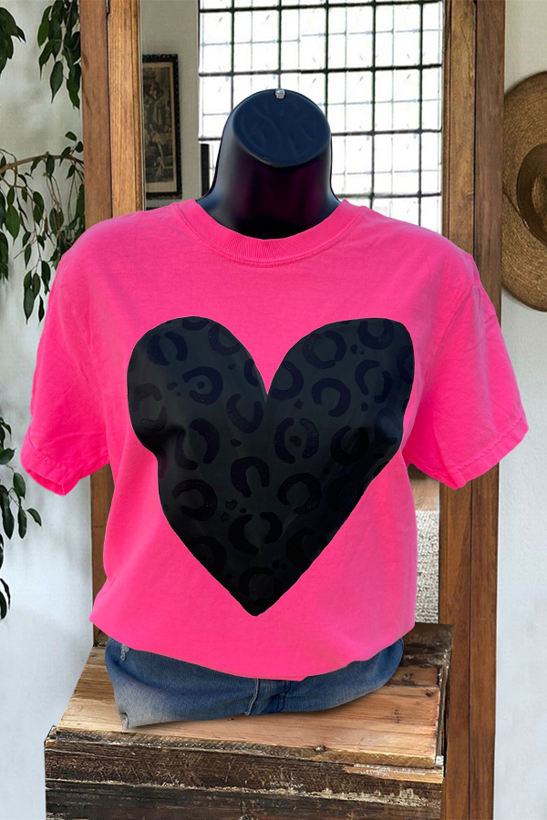 Women's t-shirt | Casual Leopard Days on Neon Print T-Shirt |ladyboutiquebd