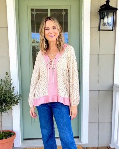 Sweet Floral Tie Blouses