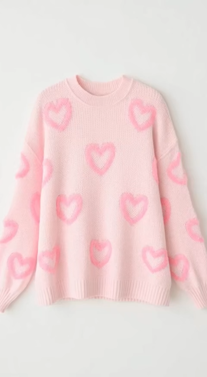 Sweet Galentine's Day Party Heart Sweater