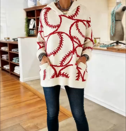 Game Day Baseball Pocket Hooded Sweater