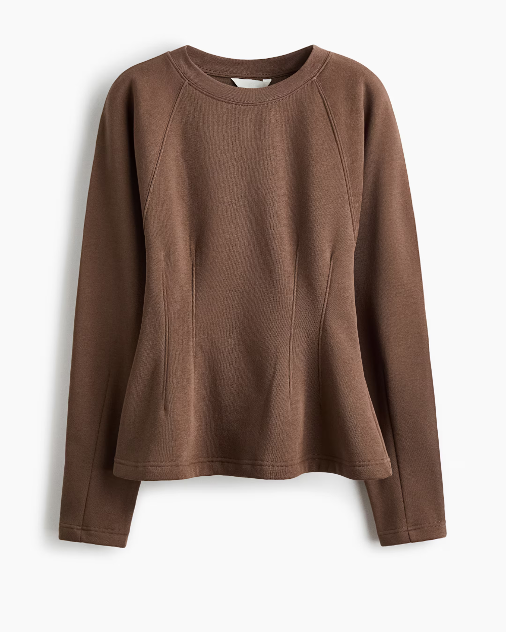 Tapered-Waist Sweatshirt with Leopard Print Wide Leg Pants set