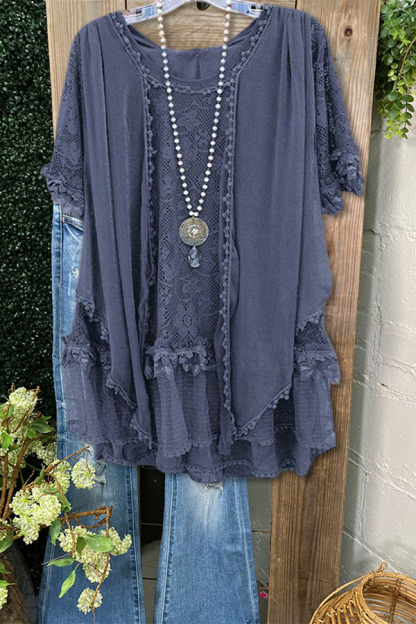 Vintage Lace Patchwork Top