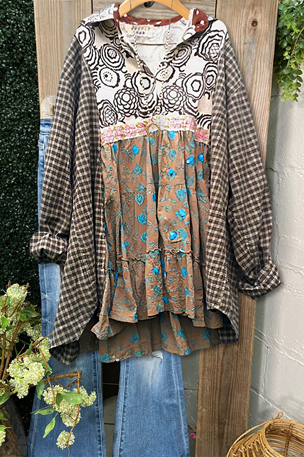 Pastoral Style Floral Top