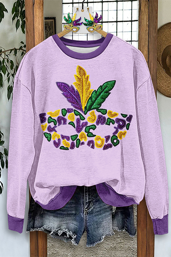 Mardi Gras Mask Sweatshirt