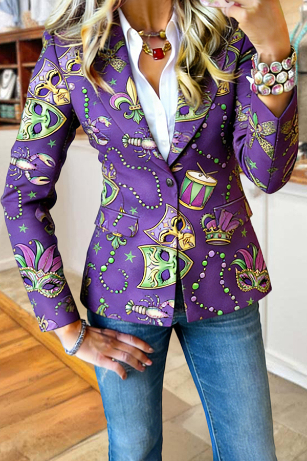 Mardi Gras Mask Blazer