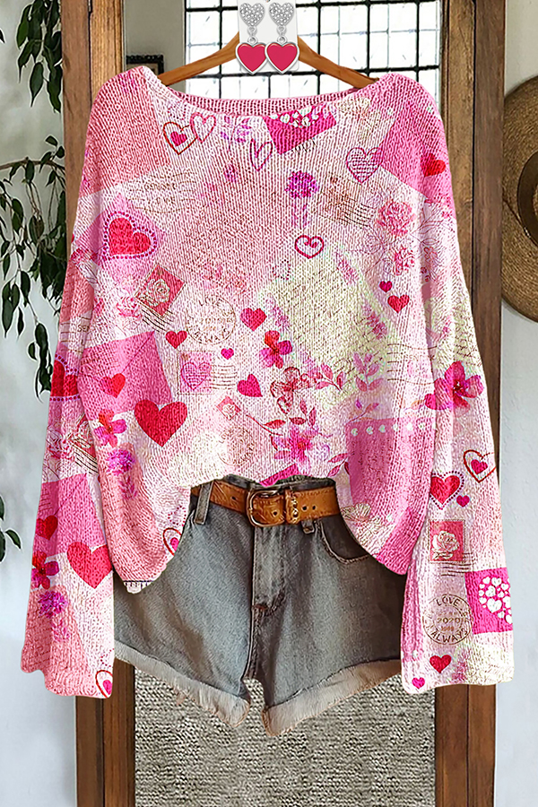 Sweet Valentine's Day Heart Sweater