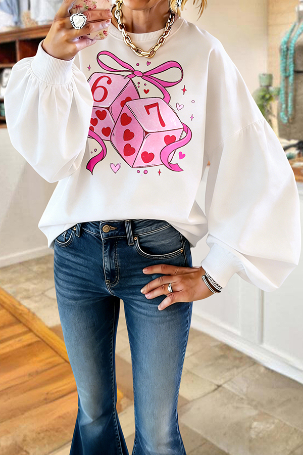 Valentine's Day Six Seven Dice Sweatshirt