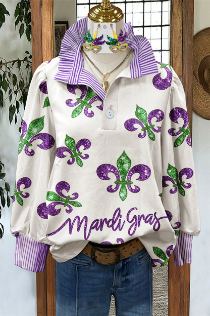 Mardi Gras Striped Blouses