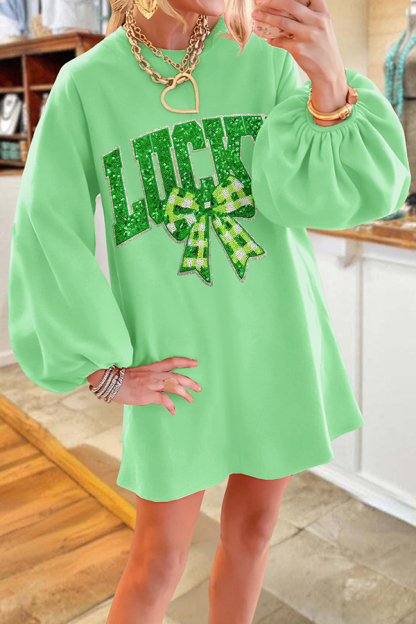 St. Patrick's Day Lucky Sweatshirt Dress