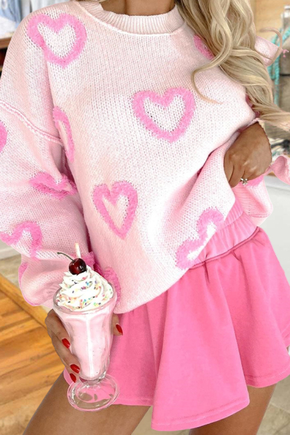 Sweet Galentine's Day Party Heart Sweater