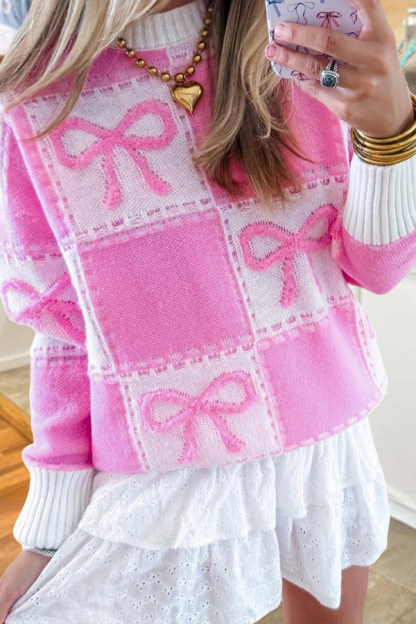 Sweet Galentine's Day Party Bow Sweater