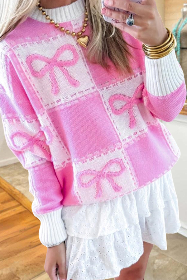 Sweet Galentine's Day Party Bow Sweater