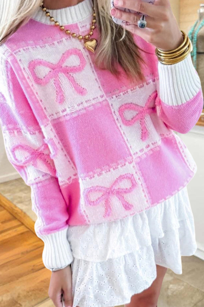 Sweet Galentine's Day Party Bow Sweater