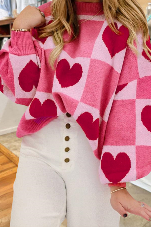 Classic Galentine's Day Party Heart Sweater