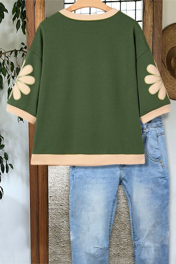 Fresh Floral Patchwork T-Shirt