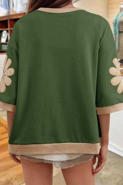 Fresh Floral Patchwork T-Shirt