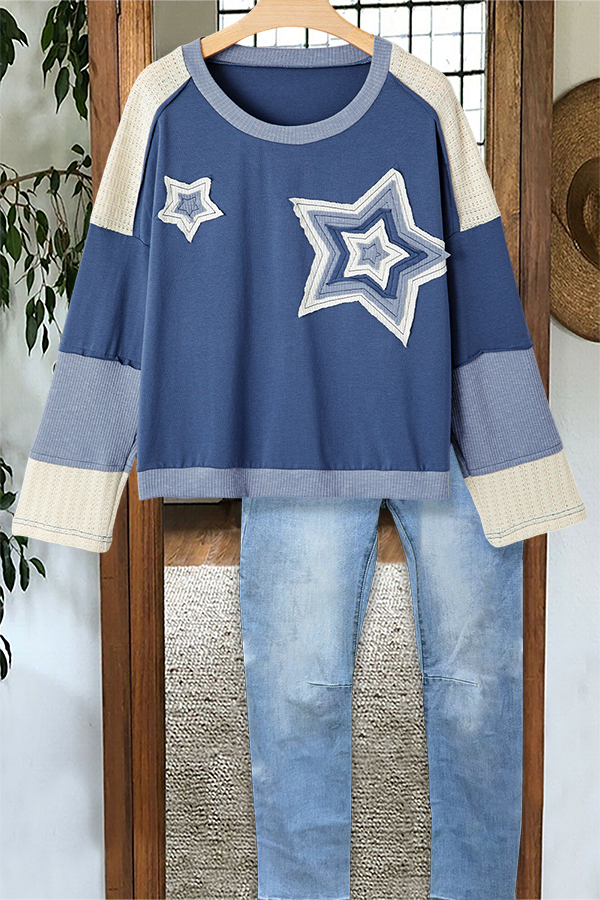 Classic USA Star Patchwork T-shirt