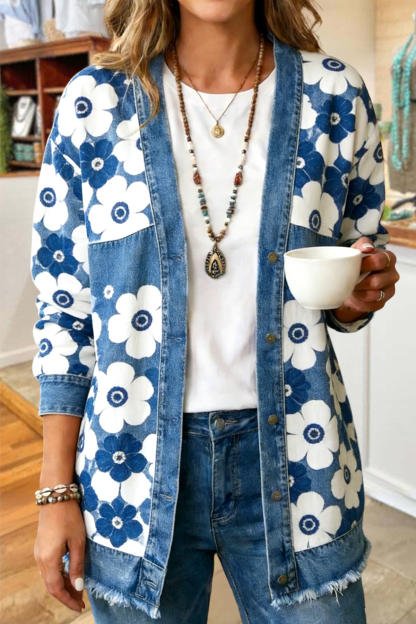 Classic Floral Patchwork Print Jackets