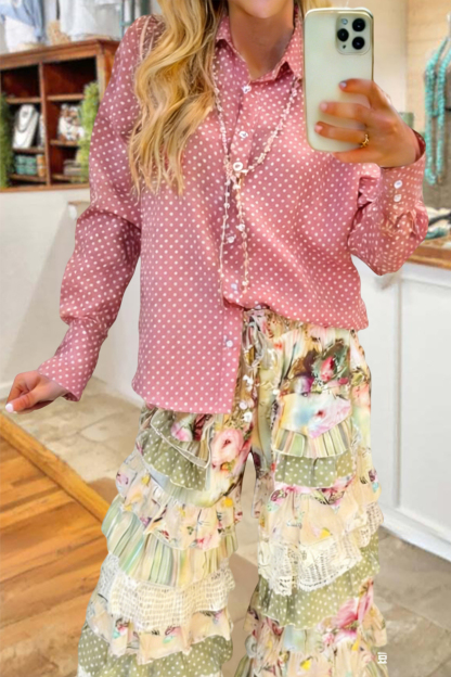 Classic Polka Dot Long Sleeve Shirts