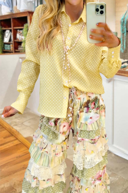 Classic Polka Dot Long Sleeve Shirts