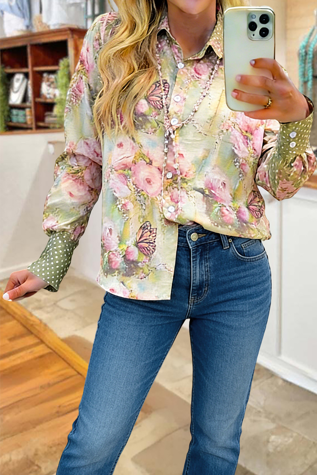 Classic Floral Long Sleeve Shirts