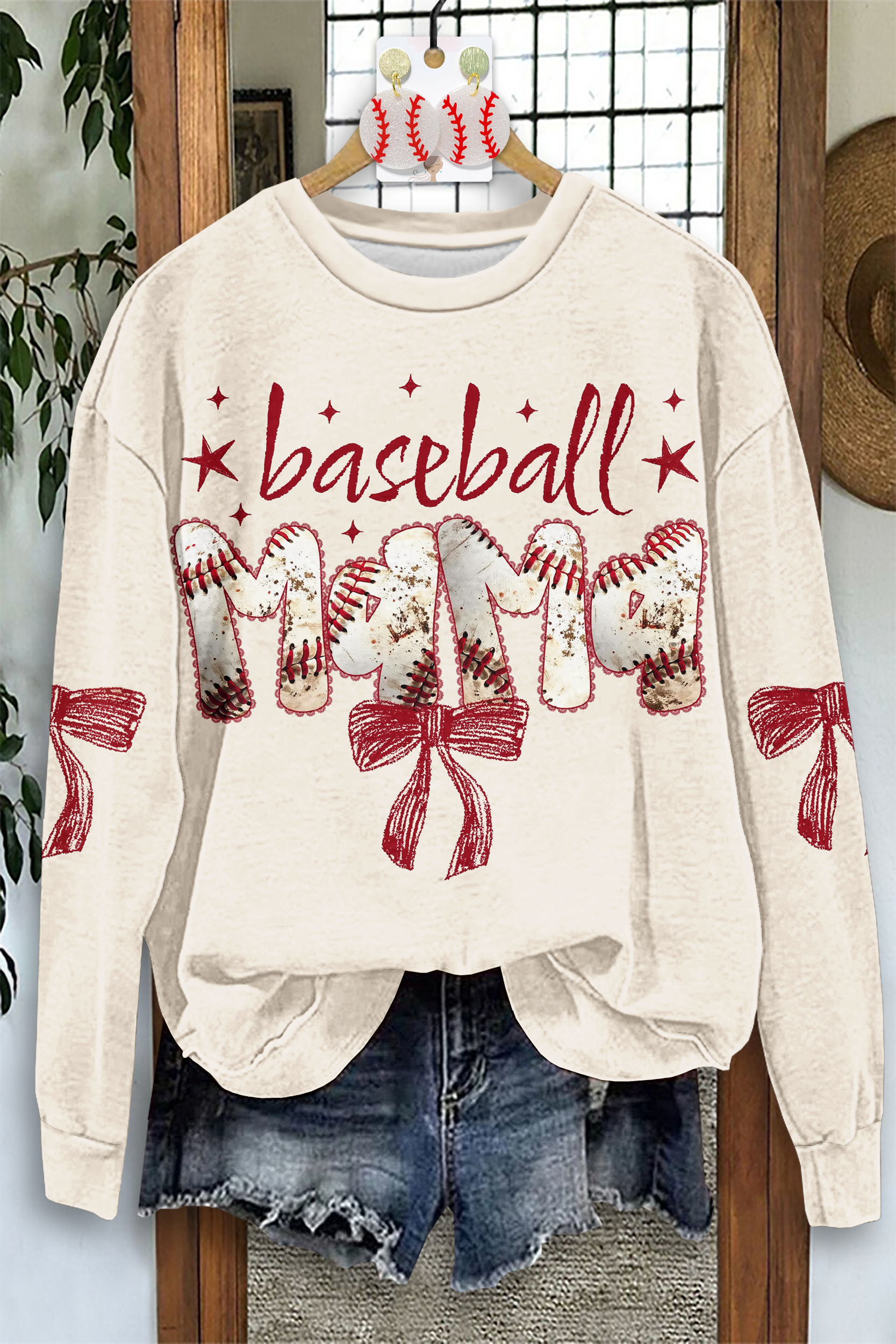 Casual Baseball Game Day MAMA Hoodies