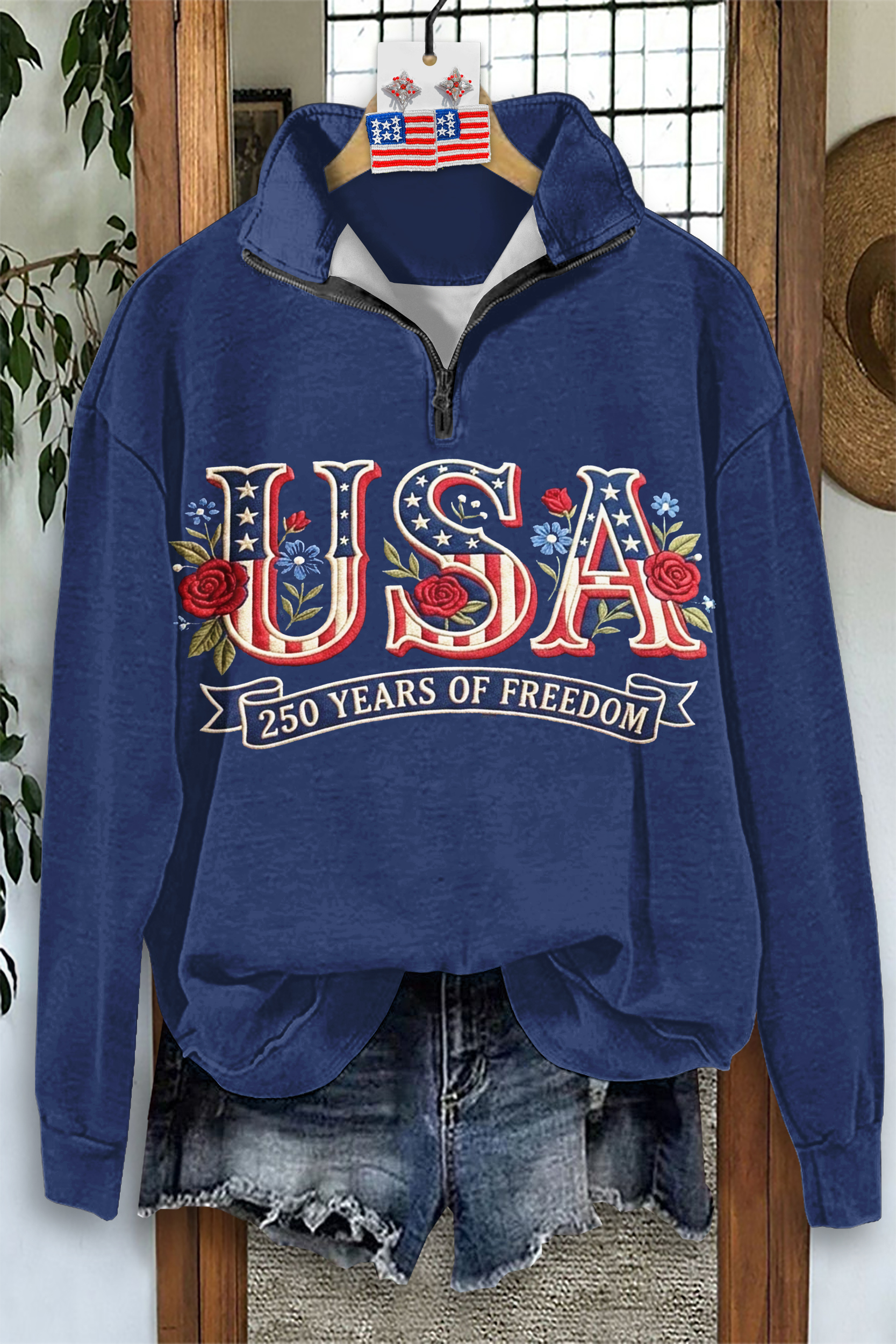 Casual America 250 Years Zip-Up Sweatshirt
