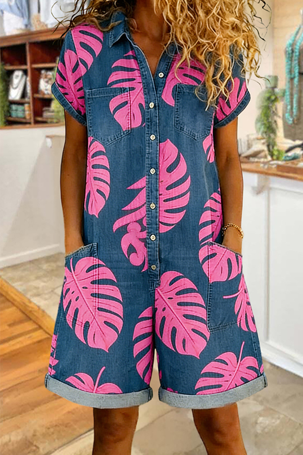 Classic Leaf Pocket Romper