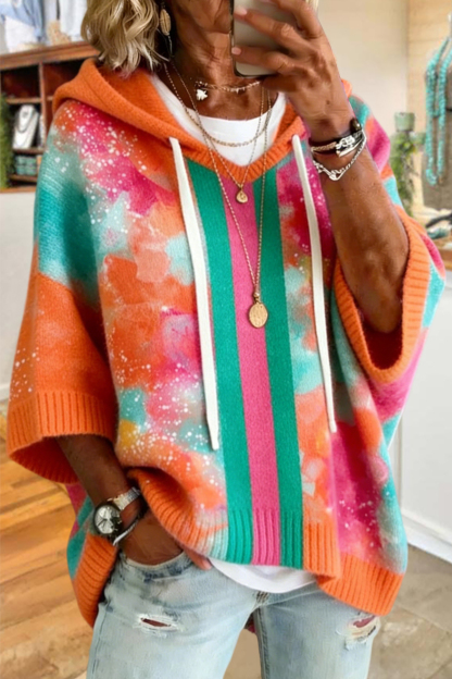 Colorful Gradient Hooded Sweater