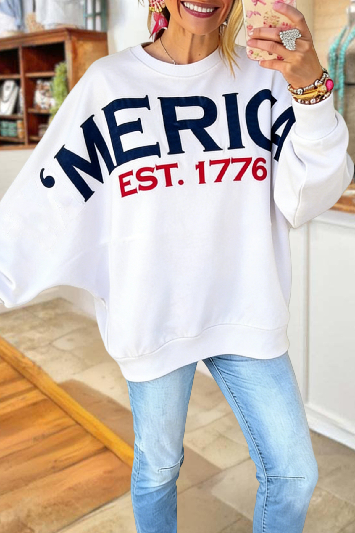 Merica Est. 1776 Loose Sweatshirt